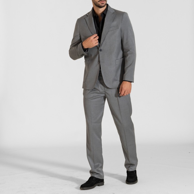 Κοστούμι γκρι παντελόνι με πιέτες