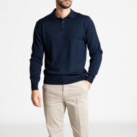 Πόλο πλεκτό από Extra Fine Mαλλί Mερινός 