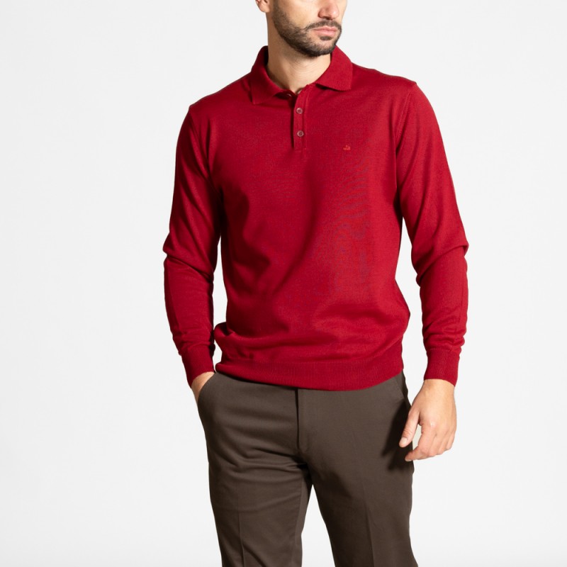 Πόλο πλεκτό από Extra Fine Mαλλί Mερινός 