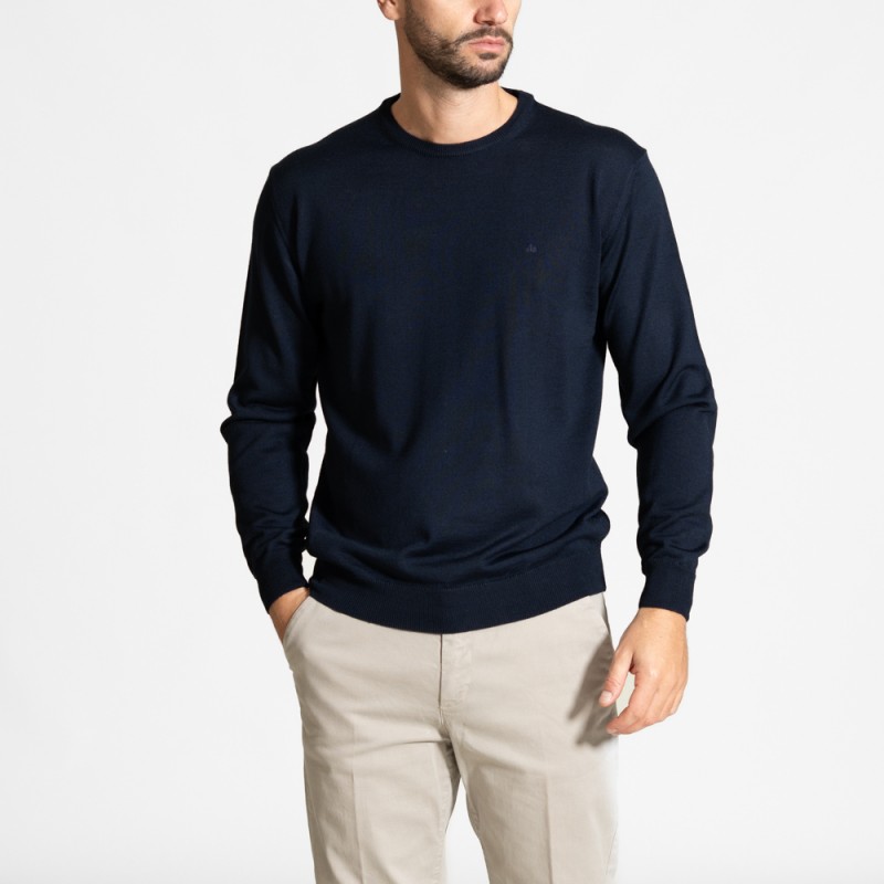 Πλεκτό Λαιμόκοψη από Extra Fine Mαλλί Mερινός 