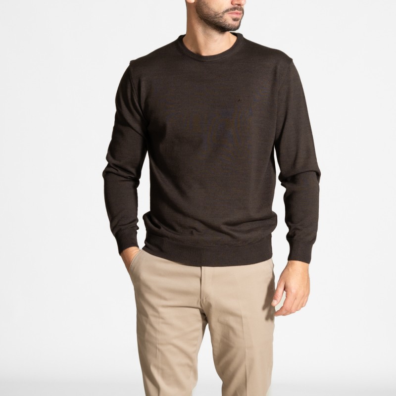 Πλεκτό Λαιμόκοψη από Extra Fine Mαλλί Mερινός 