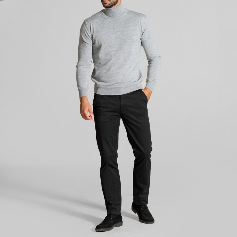 Peach touch  satin stretch παντελόνι chino