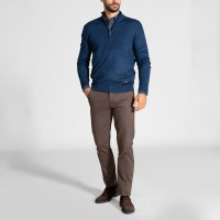  Peach touch satin stretch παντελόνι chino