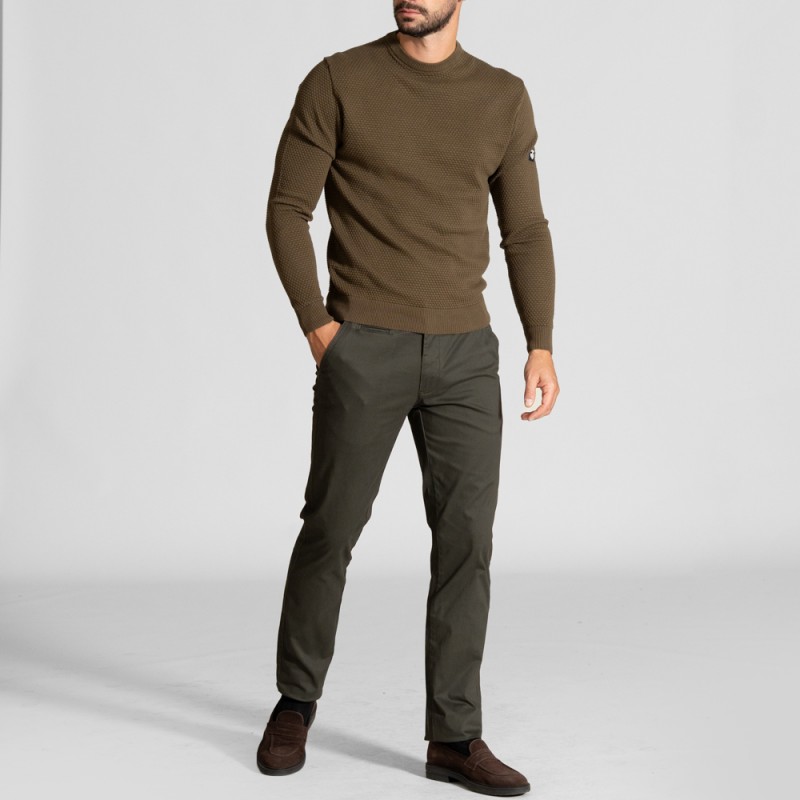 Peach touch  satin stretch παντελόνι chino