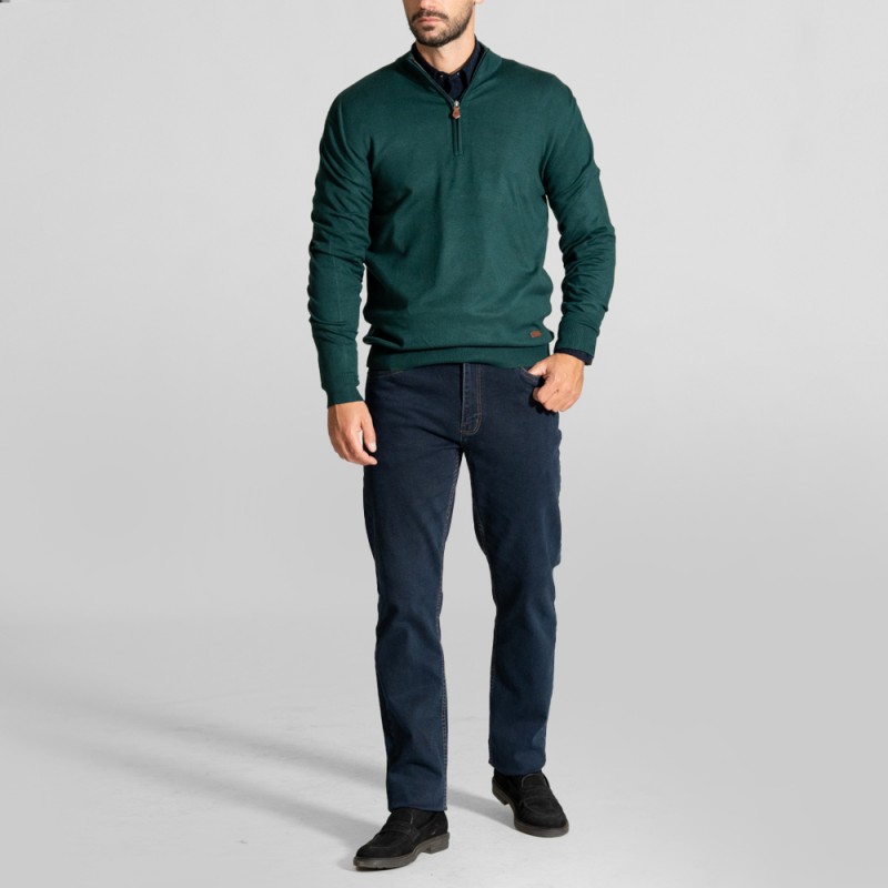 Tζιν παντελόνι σκούρο μπλε κανονική γραμμή     