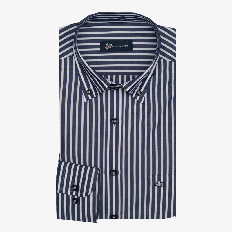 100's Δίκλωνο πουκάμισο ριγέ κανονική γραμμή 