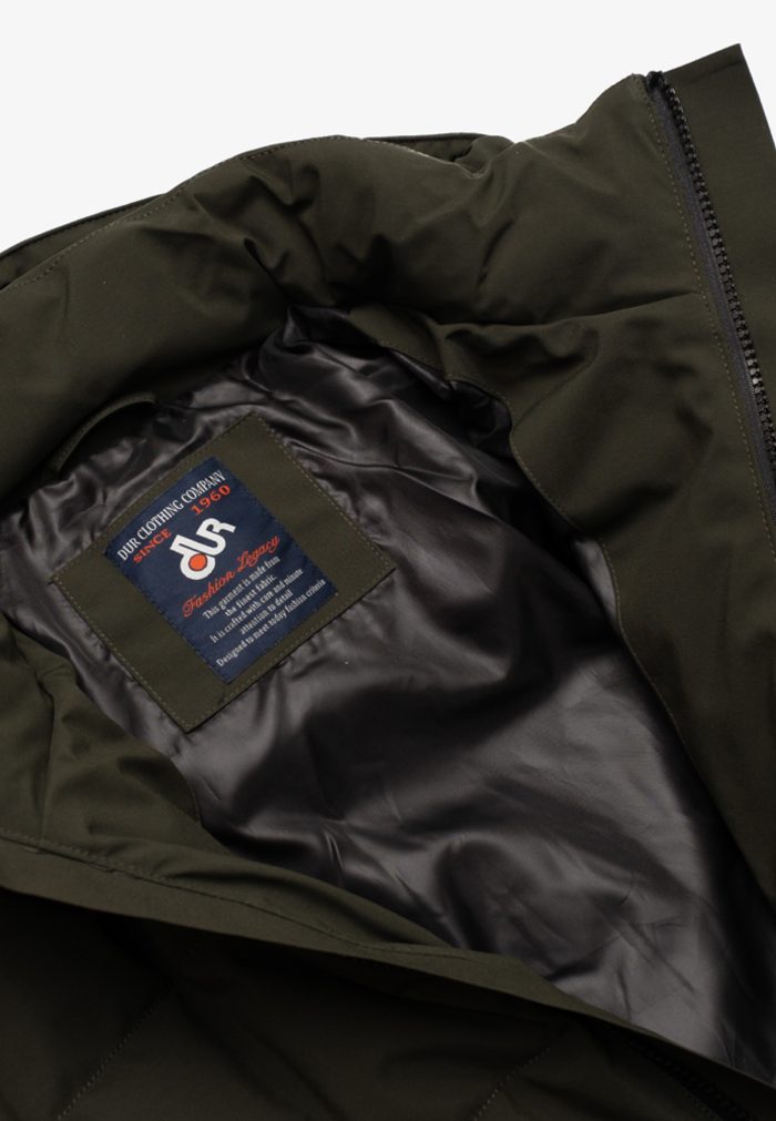 Military green τζάκετ καπιτονέ αδιάβροχο κανονική γραμμή - Image 6
