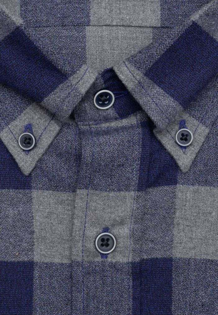 Πουκάμισo φανέλα melange κανονική γραμμή - Image 4