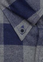 Regular fit checked  melange flannel shirt - Image 2