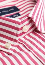 Regular-fit 100's Two-ply cotton striped shirt - Image 2