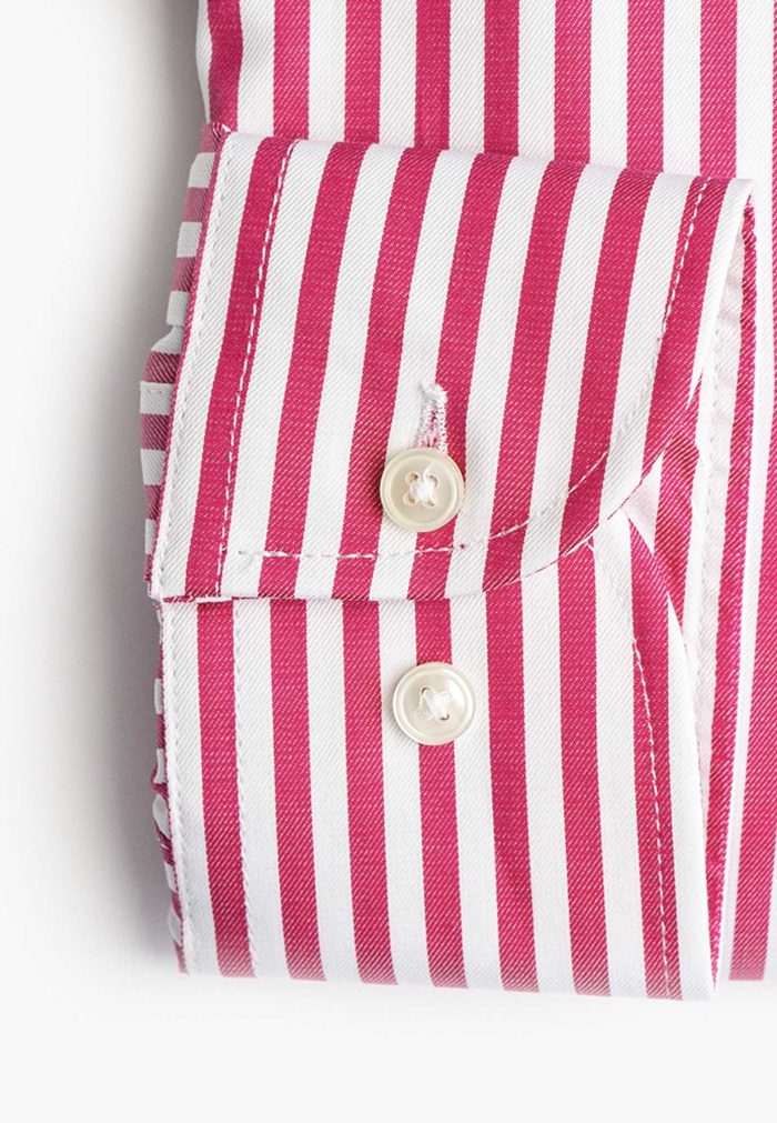 Regular-fit 100's Two-ply cotton striped shirt - Image 4