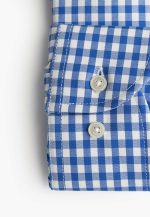 Regular-fit 100's Two-ply cotton checked shirt - Image 4