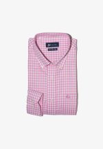 Regular-fit 100's Two-ply cotton checked shirt