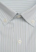 Regular-fit 100's Two-ply cotton striped shirt - Image 4
