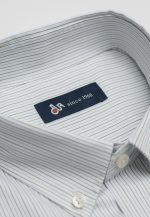Regular-fit 100's Two-ply cotton striped shirt - Image 5