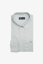 100's Two-ply cotton checked shirt