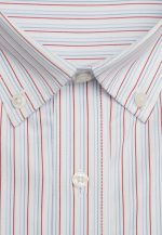 Regular-fit 100's Two-ply cotton striped shirt - Image 4