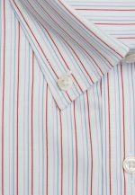 Regular-fit 100's Two-ply cotton striped shirt - Image 2