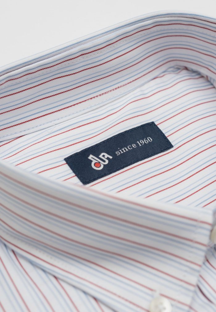 Regular-fit 100's Two-ply cotton striped shirt - Image 5