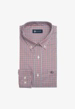 100's Two-ply cotton checked shirt