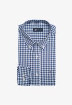 100's Two-ply cotton Vichy checked shirt
