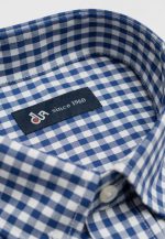 100's Two-ply cotton Vichy checked shirt - Image 5