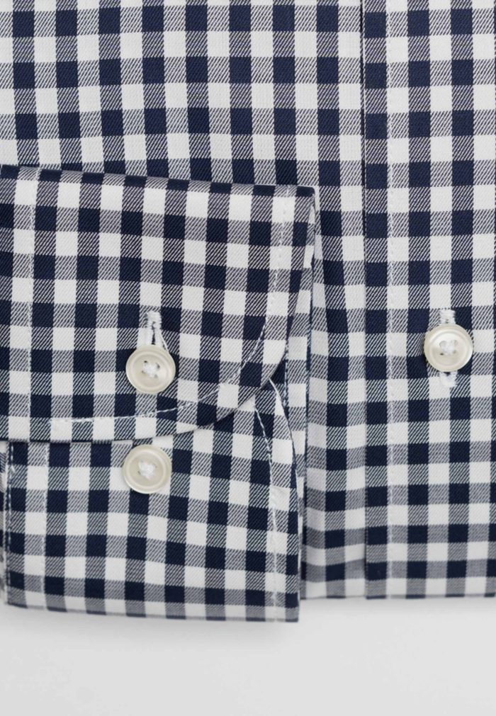 Πουκάμισο Vichy καρό 100's Δίκλωνο κανονική γραμμή - Image 3