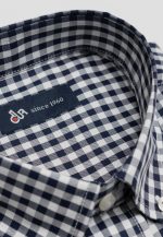 100's Two-ply cotton Vichy checked shirt - Image 5