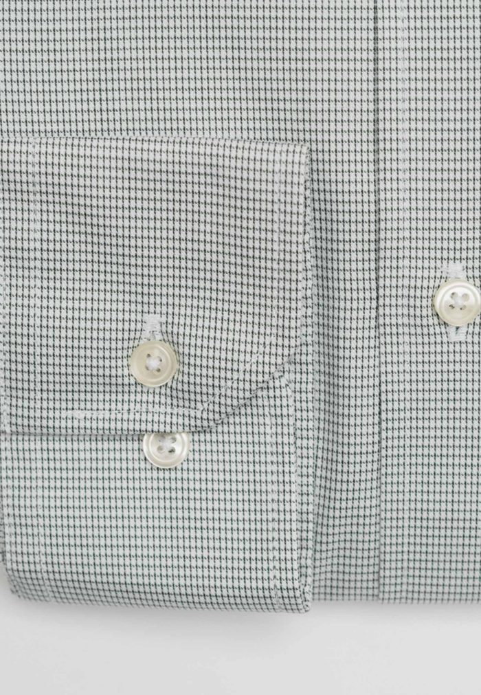 100's Two-ply cotton checked shirt - Image 3
