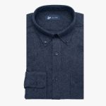 Dark blue πουκάμισο φανέλα melange κανονική γραμμή