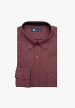 Regular fit flannel melange shirt
