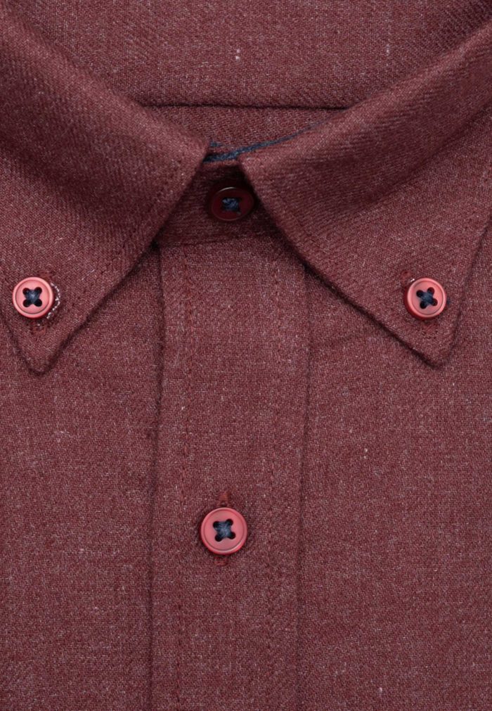 Regular fit flannel melange shirt - Image 4