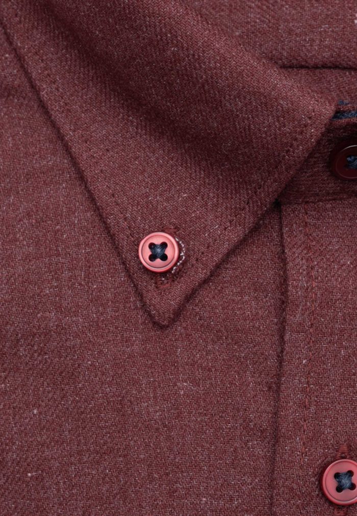 Regular fit flannel melange shirt - Image 2