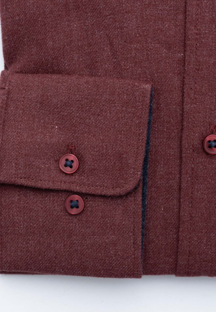 Regular fit flannel melange shirt - Image 3