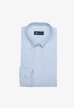 100's Two-ply cotton checked shirt