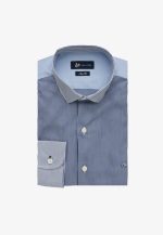 Slim fit striped rex collar shirt