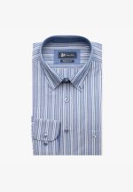 Two-toned striped shirt regular line