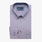 Two-toned striped shirt regular line