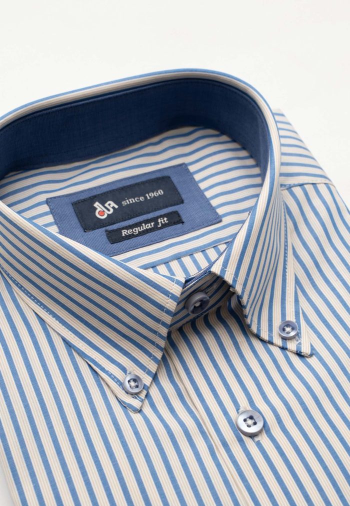 Two-toned regular line striped shirt - Image 5