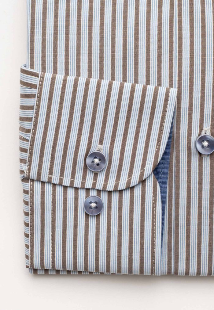 Two-toned regular line striped shirt - Image 3