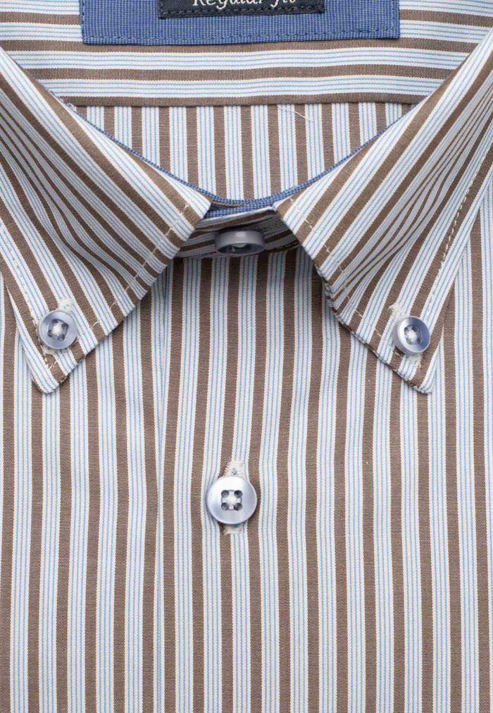 Two-toned regular line striped shirt - Image 4