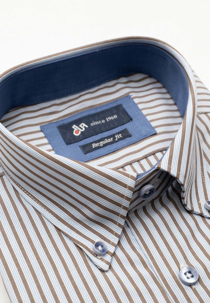 Two-toned regular line striped shirt - Image 5