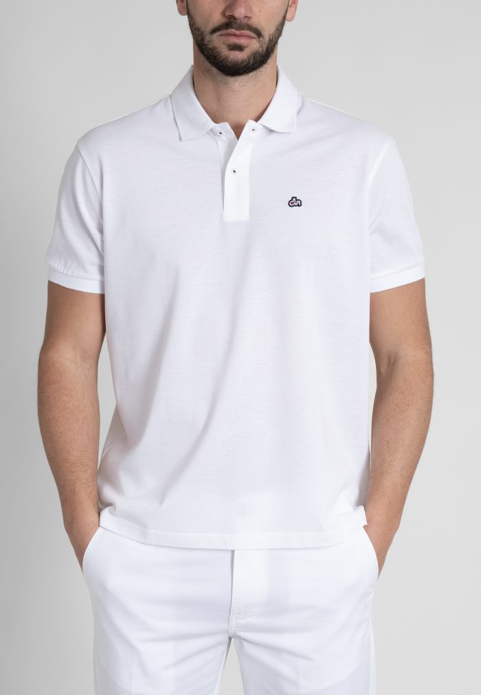 Λευκό Πόλο Πικέ Pima Κανονική Γραμμή - Image 4