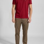 Μπορντό Πόλο Πικέ Pima Κανονική Γραμμή