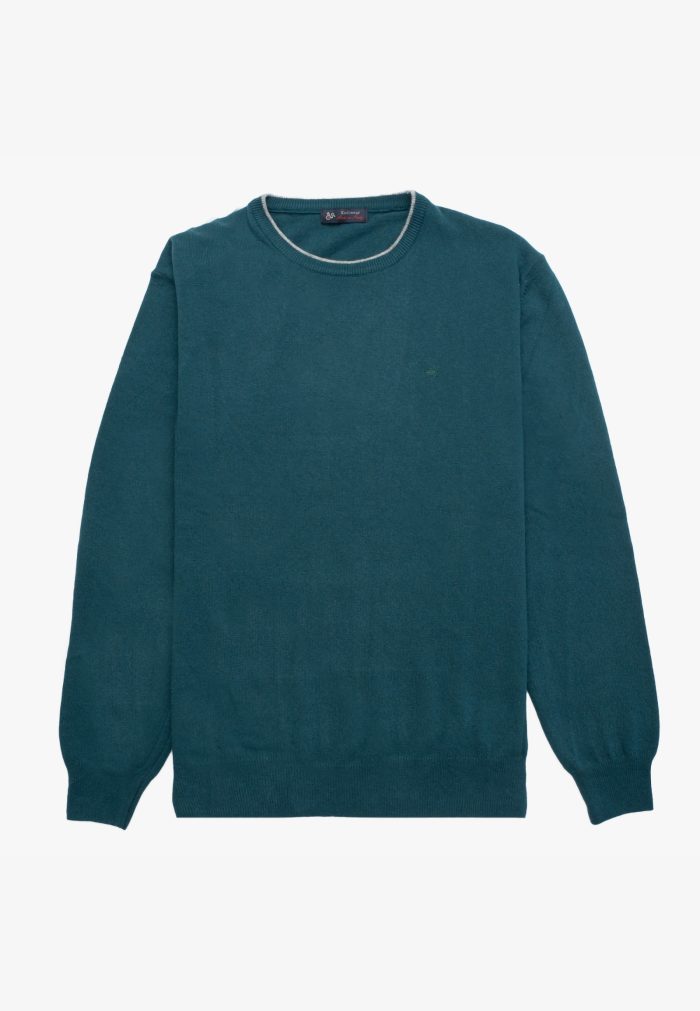 Dark petrol πλεκτό λαιμόκοψη cashmere touch - Image 2