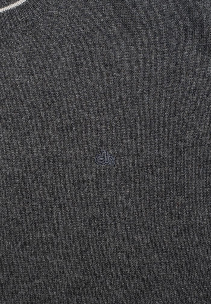 Dark grey μελανζέ πλεκτό λαιμόκοψη cashmere touch - Image 5