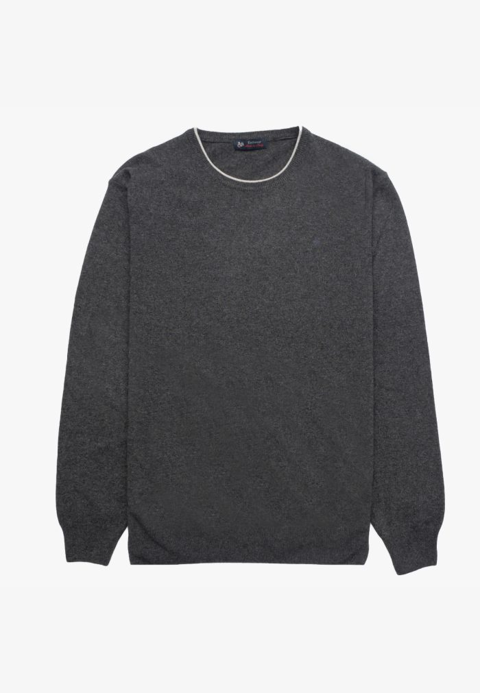 Dark grey μελανζέ πλεκτό λαιμόκοψη cashmere touch - Image 2