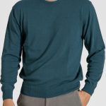 Dark petrol πλεκτό λαιμόκοψη cashmere touch