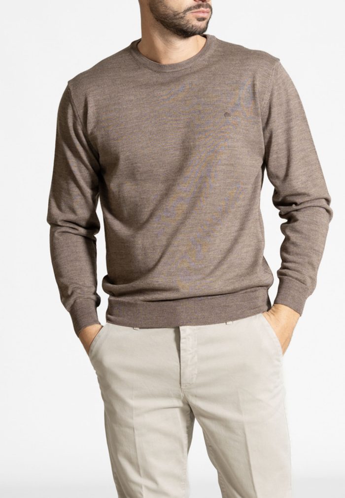 Πλεκτό Λαιμόκοψη από Extra Fine Mαλλί Mερινός - Image 2