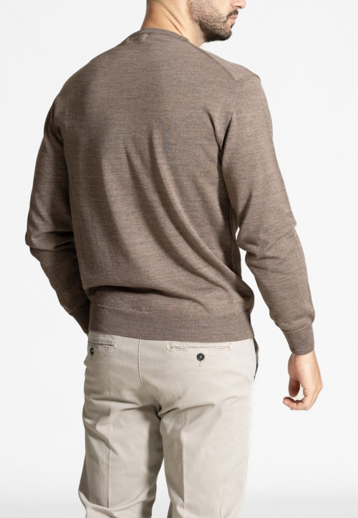 Πλεκτό Λαιμόκοψη από Extra Fine Mαλλί Mερινός - Image 4